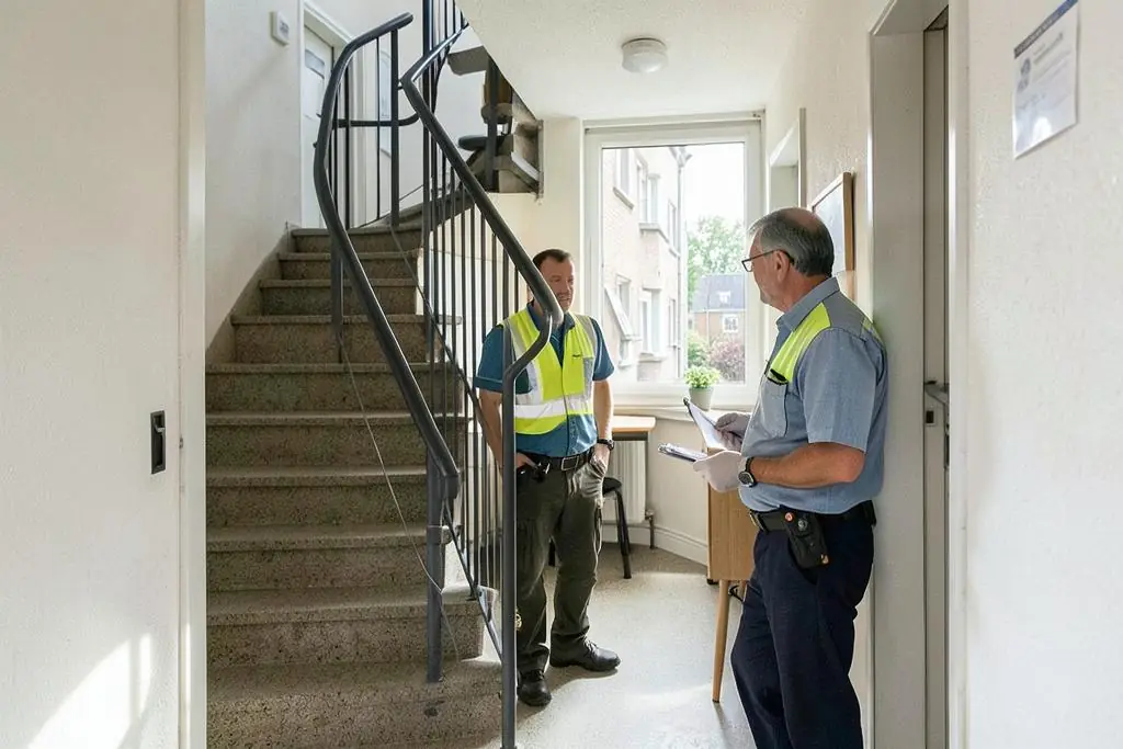 Inspectie van de gemeenschappelijke delen van een appartementsgebouw